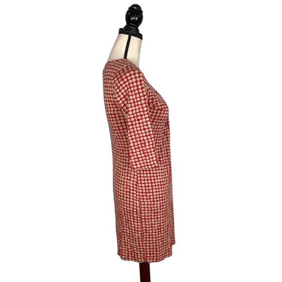 Weekend Max Mara Red Cream Polka Dot Jersey Mini Dress    Size: S - Picture 2 of 4